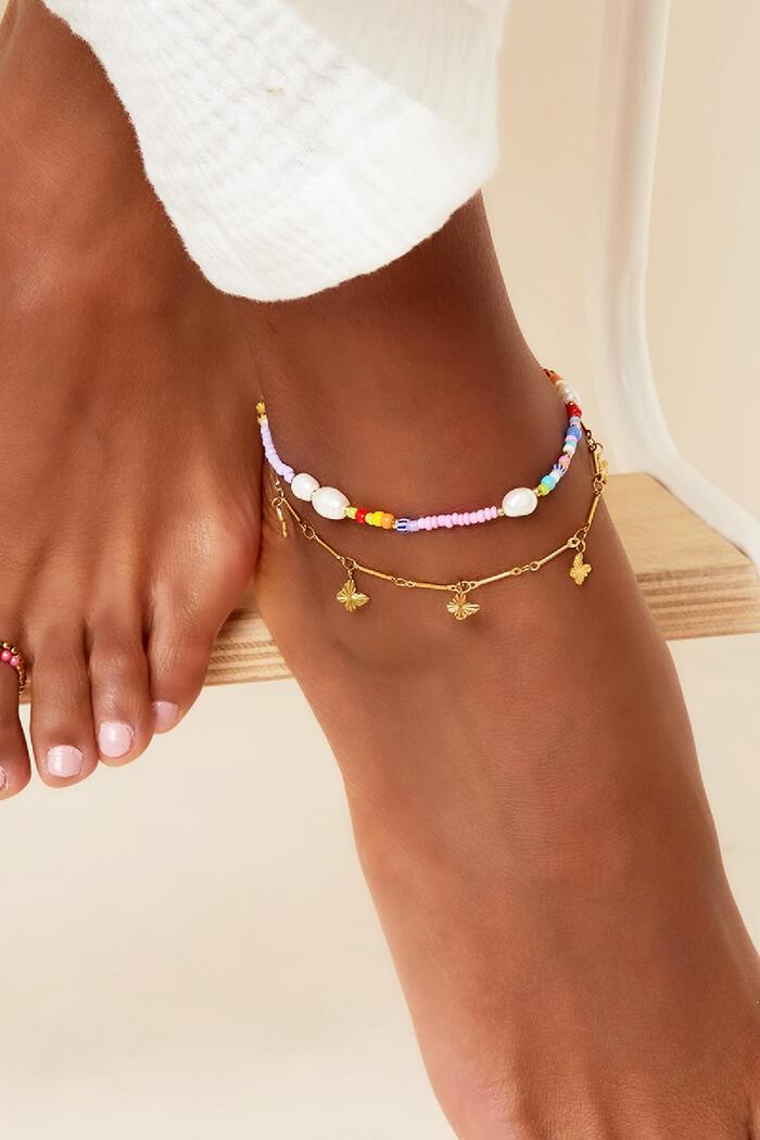Stainless steel anklet butterfly Gold Picture2
